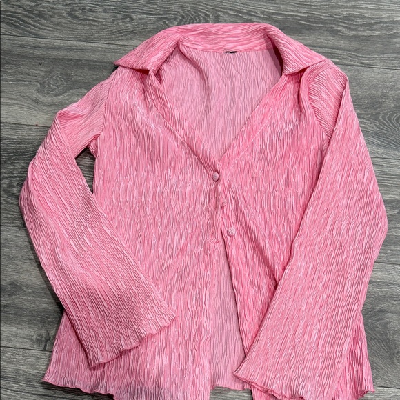 Pink Textured Two-Piece Set - Picture 2 of 6